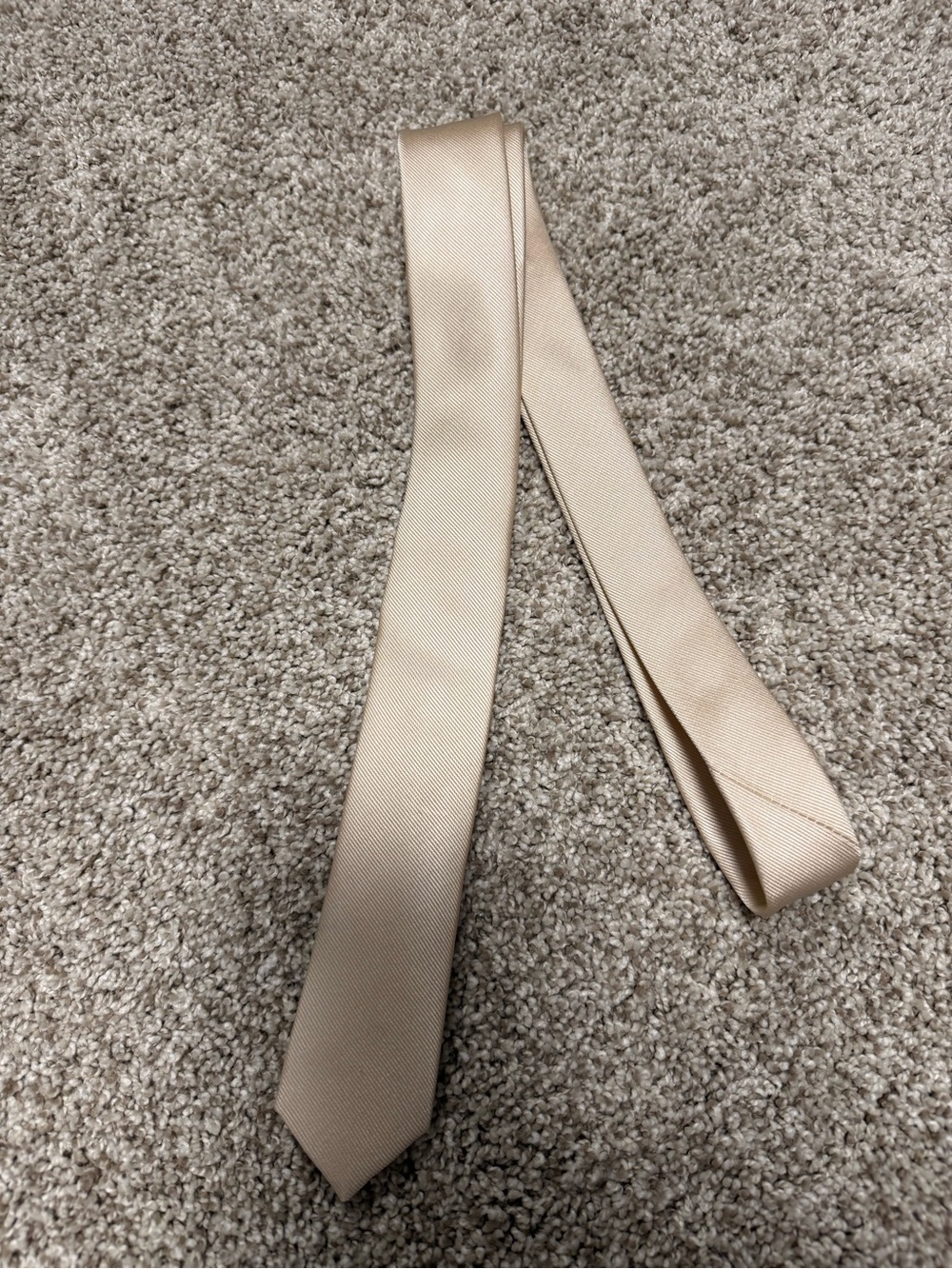 The Tie Bar Champagne Beige Solid Tie